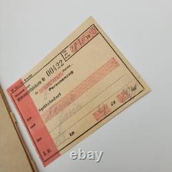 WW2 WWII Allemand Original militaire Wehrmacht soldat ensemble livre billet de train