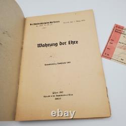 WW2 WWII Allemand Original militaire Wehrmacht soldat ensemble livre billet de train