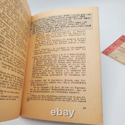 WW2 WWII Allemand Original militaire Wehrmacht soldat ensemble livre billet de train