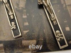 WW2 WWII Armée allemande Wehrmacht icônes du sanctuaire de poche pour soldats Croix Crâne ? Z8