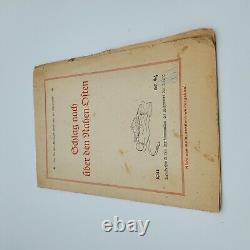 WW2 WWII Original Allemand Palestine Moyen-Orient brochure publication 1941 carte armée