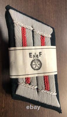 WWII/2 Ensemble original mint de pattes de col d’officier de l’armée allemande Panzer. Emballage d’origine