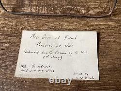 WWII Boîte de mess des prisonniers de guerre français Art des tranchées Invasion allemande Libérée par la 3e armée américaine