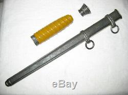 Wehrmacht Ww2 Originale Armée Dagger Poignée Hilt Arçons Fourreau Pièces
