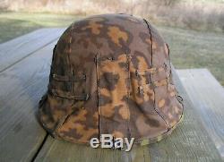 Ww2 Armée Allemande Elite Uniforme Casque Couverture Réversible Camo Camouflage Seconde Guerre Mondiale