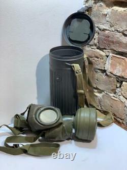 Ww2 Armée Allemande M30 Gasmask & Canister Wwii Original Auer Berlin Grey