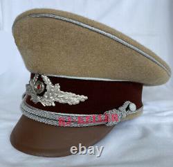 Ww2 Armée Diplomatique Allemande Officiers De Haut Niveau Visor Hat Cap (janka Made)