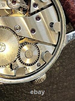 Ww2 German Army Wrist Watch Helma 15 Jewel Movement D H Désignation Suisse