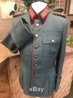 Ww2 Major Général De L'armée De L'uniforme Allemand Complet Tous Les Insignes D'or Bullion Fil