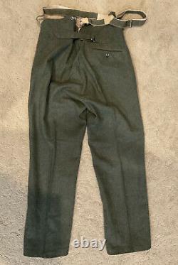 Ww2 Pantalon De Combat De L'armée Allemande. Datée 1943 Près De La Monnaie Et Garantie Originale