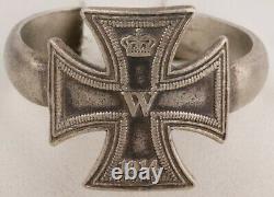 Ww2 Pendentif Allemand Sterling 800 Argent Iron Cross Wwii Ww1 Ww 1914 Armée Allemagne