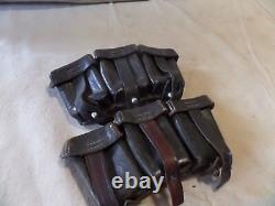 Wwii Allemagne Army Ammo Pochettes Paire Originale