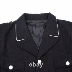 Wwii Army Allemand 1932 M32 Style Retro Black Wool Tunic Ww2 Uniforme Militaire