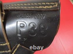 Wwii Era German Police Holster En Cuir Pour Walther P38 Pistol Mrkd P38 Xlnt