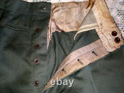 Wwii Officier De L’armée Allemande Breeches Ww2 Wehrmacht Uniforme Tunique Pantalon Original