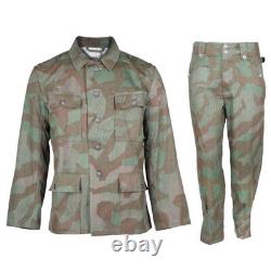 Wwii Ww2 Armée Allemande Wh M43 Splinter Zone Tunic Et Trousers Uniforme Militaire