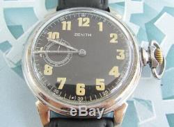Zenith 1930 1940 Années Seconde Guerre Mondiale Vintage Suisse Pour L'armée Allemande Militaire Wristwatch